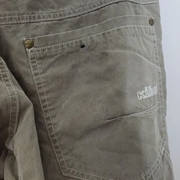 Kuhl Mens Pants 30x32 Born In The Mountains Vintage Patinadye Olive Green Hiking - Picture 11 of 16